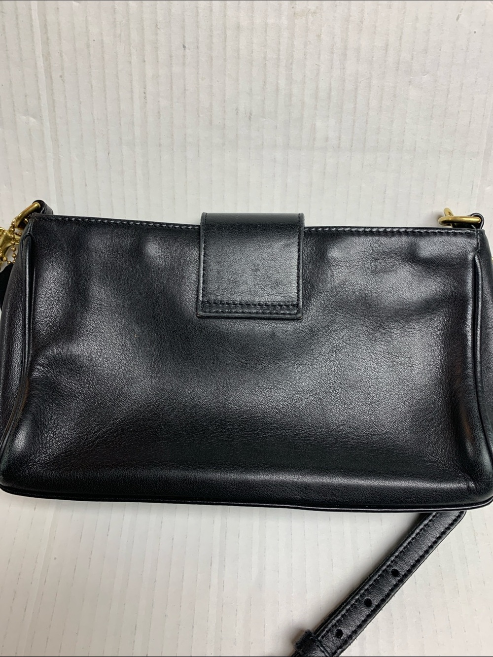 Coach Vintage 9154 Legacy Demi Black Leather Crossbody Purse Gold Turnlock - Picture 3 of 12